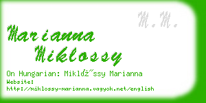 marianna miklossy business card